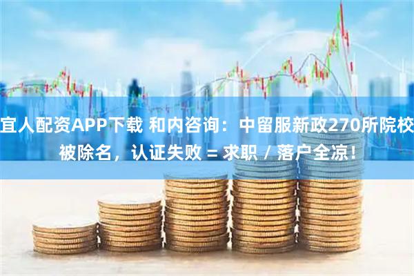 宜人配资APP下载 和内咨询：中留服新政270所院校被除名，认证失败 = 求职 / 落户全凉！
